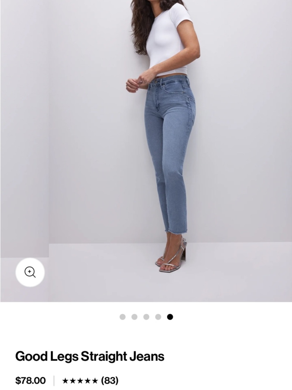 Good American - Good Legs Straight Jeans - Light Wash - Picture 5 of 10